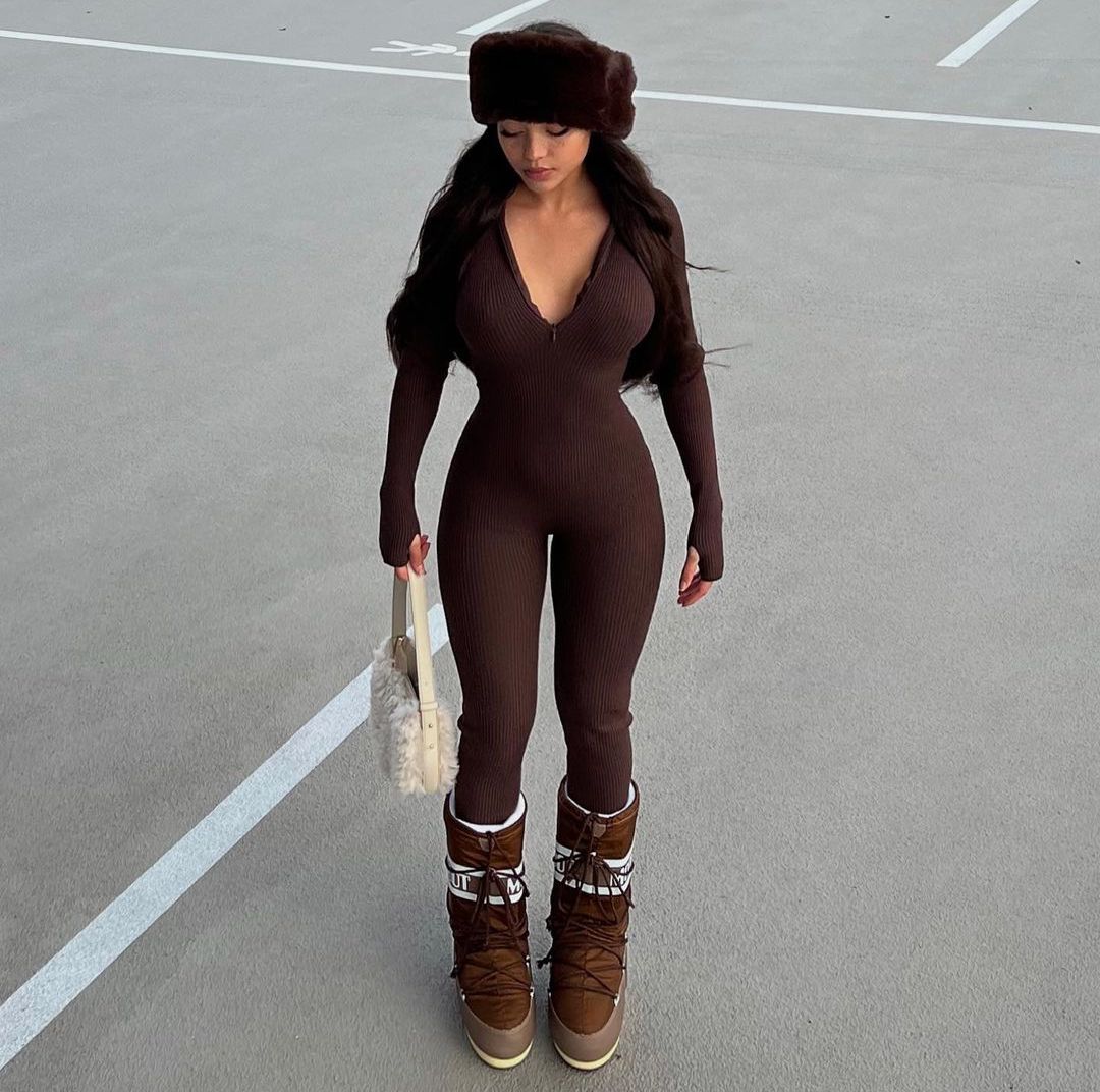 Viral Contour Ribbed Jumpsuit