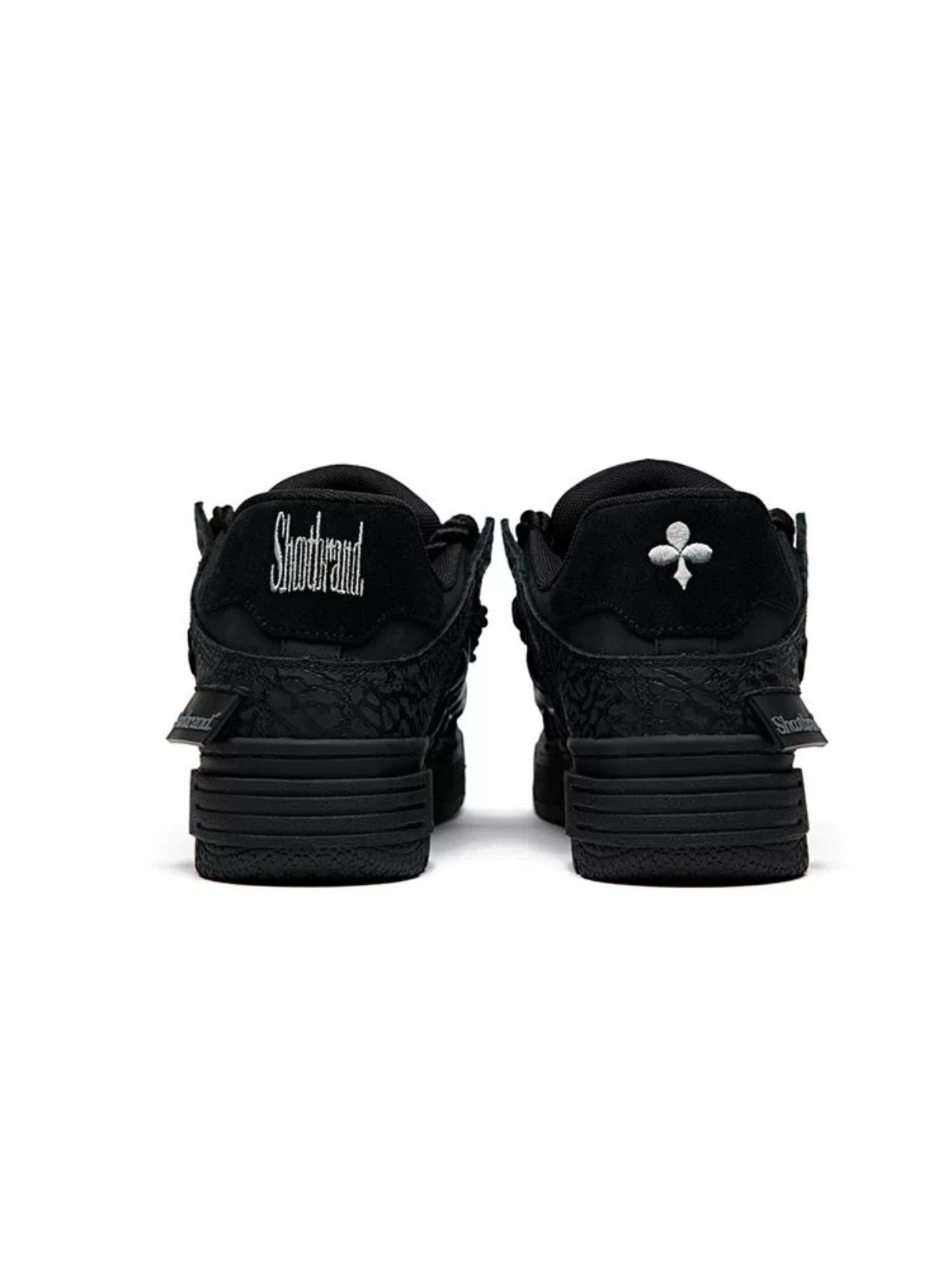 Black Samurai Low-Top Dirty Skate Shoes