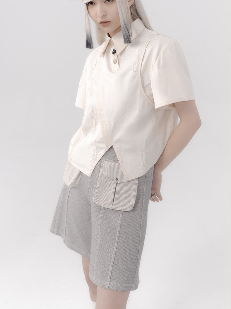 Shirt Pleats Skirt Belt Set-up