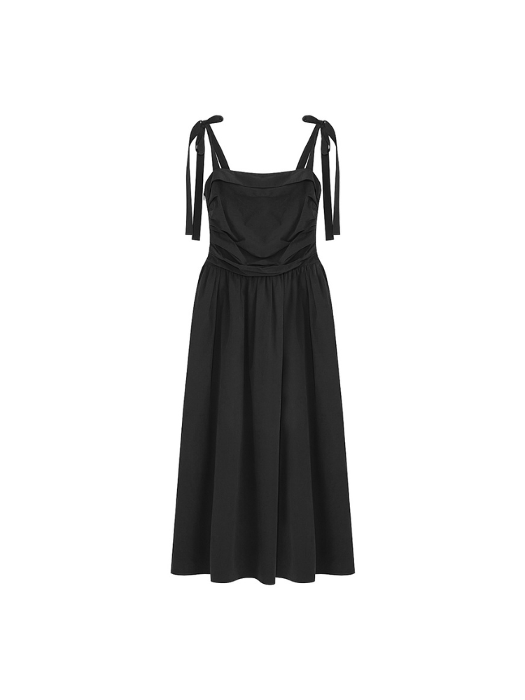 Pleated Waist A-line Summer Dress