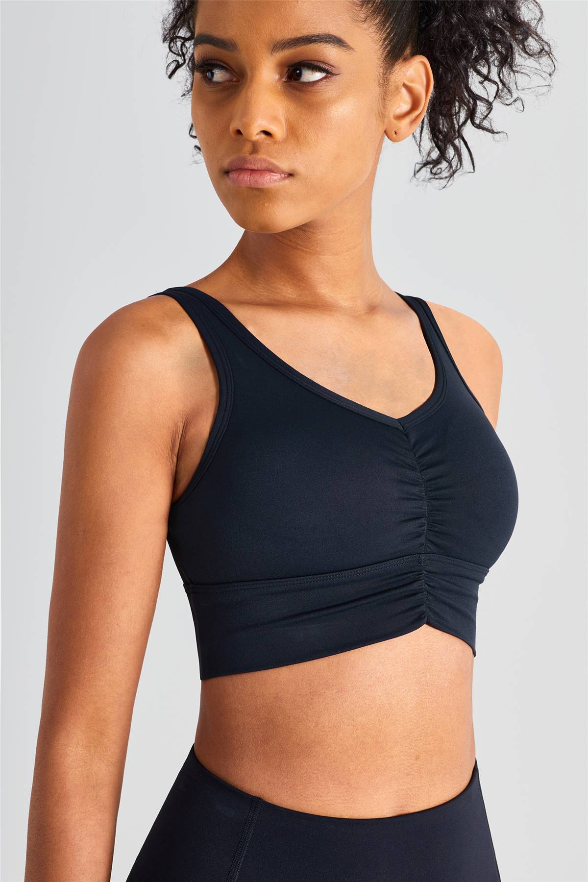 Sleek Ruched Longline Sports Bra