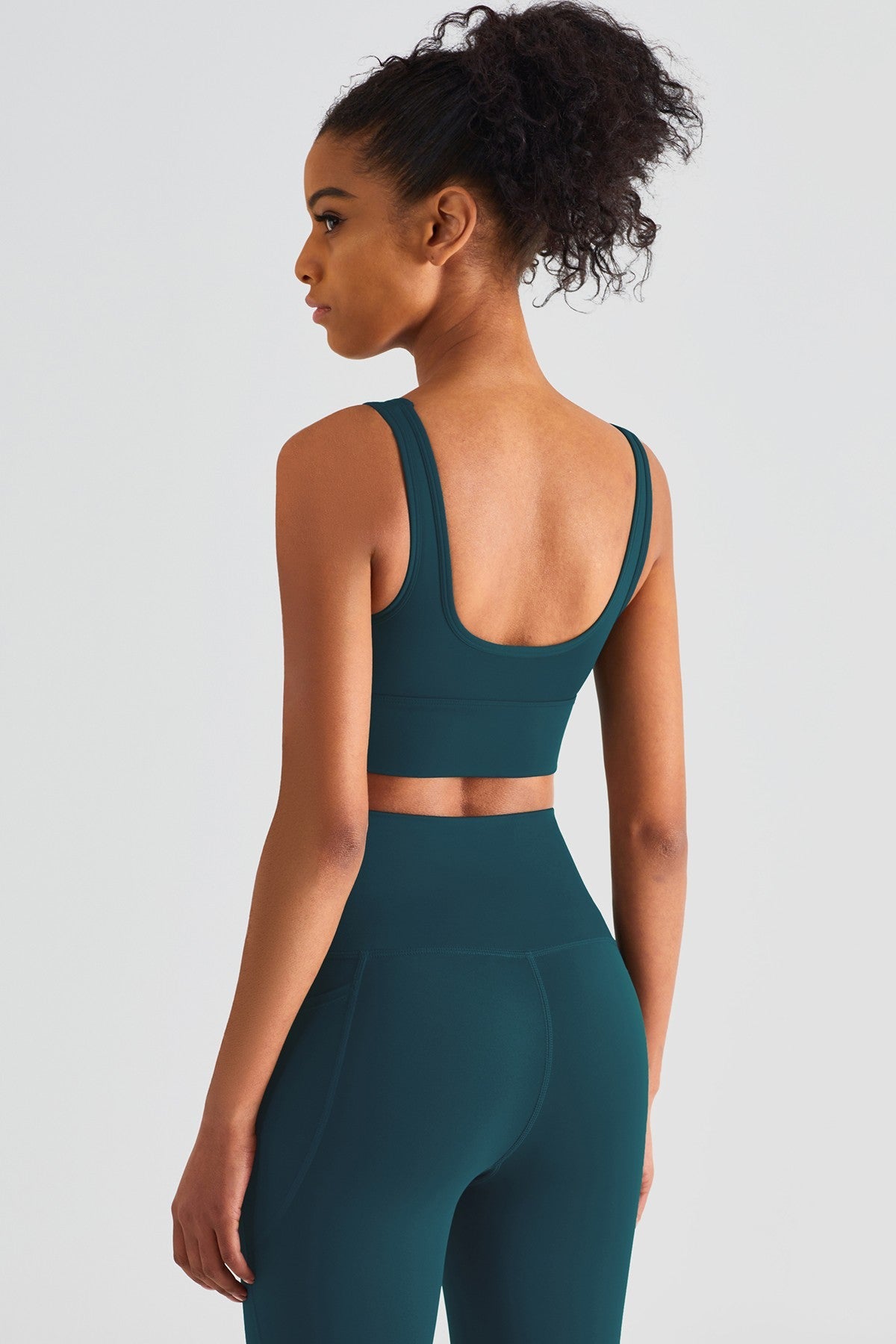 Sleek Ruched Longline Sports Bra