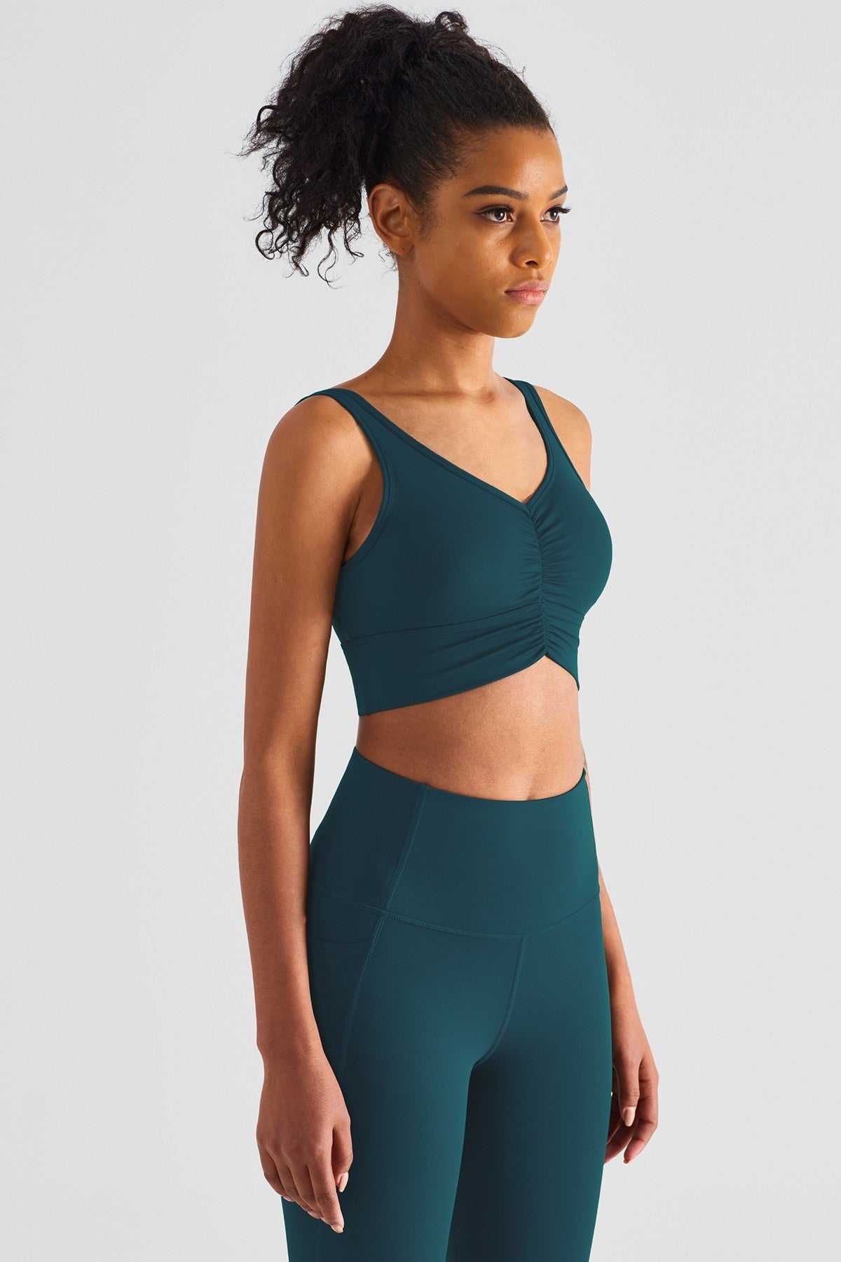 Sleek Ruched Longline Sports Bra