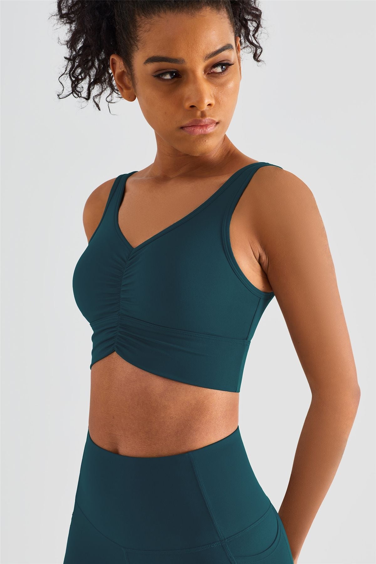 Sleek Ruched Longline Sports Bra