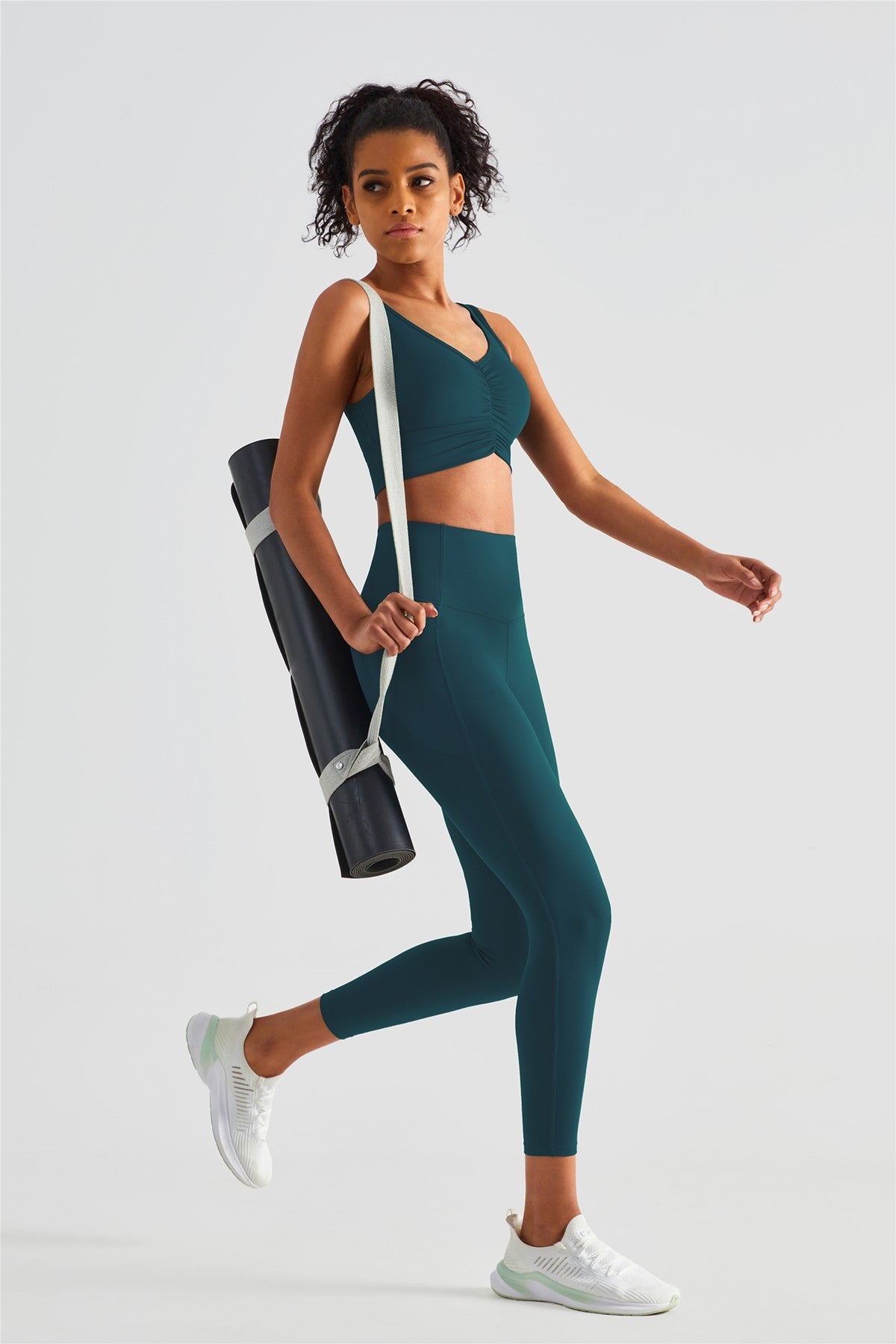 Sleek Ruched Longline Sports Bra