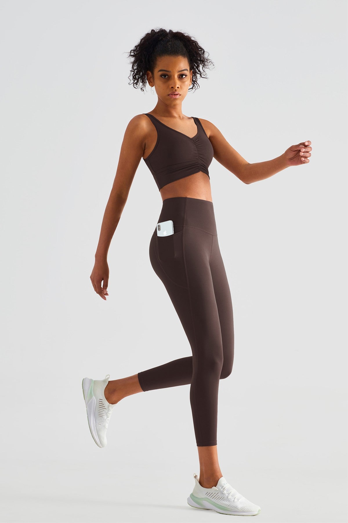 Sleek Ruched Longline Sports Bra