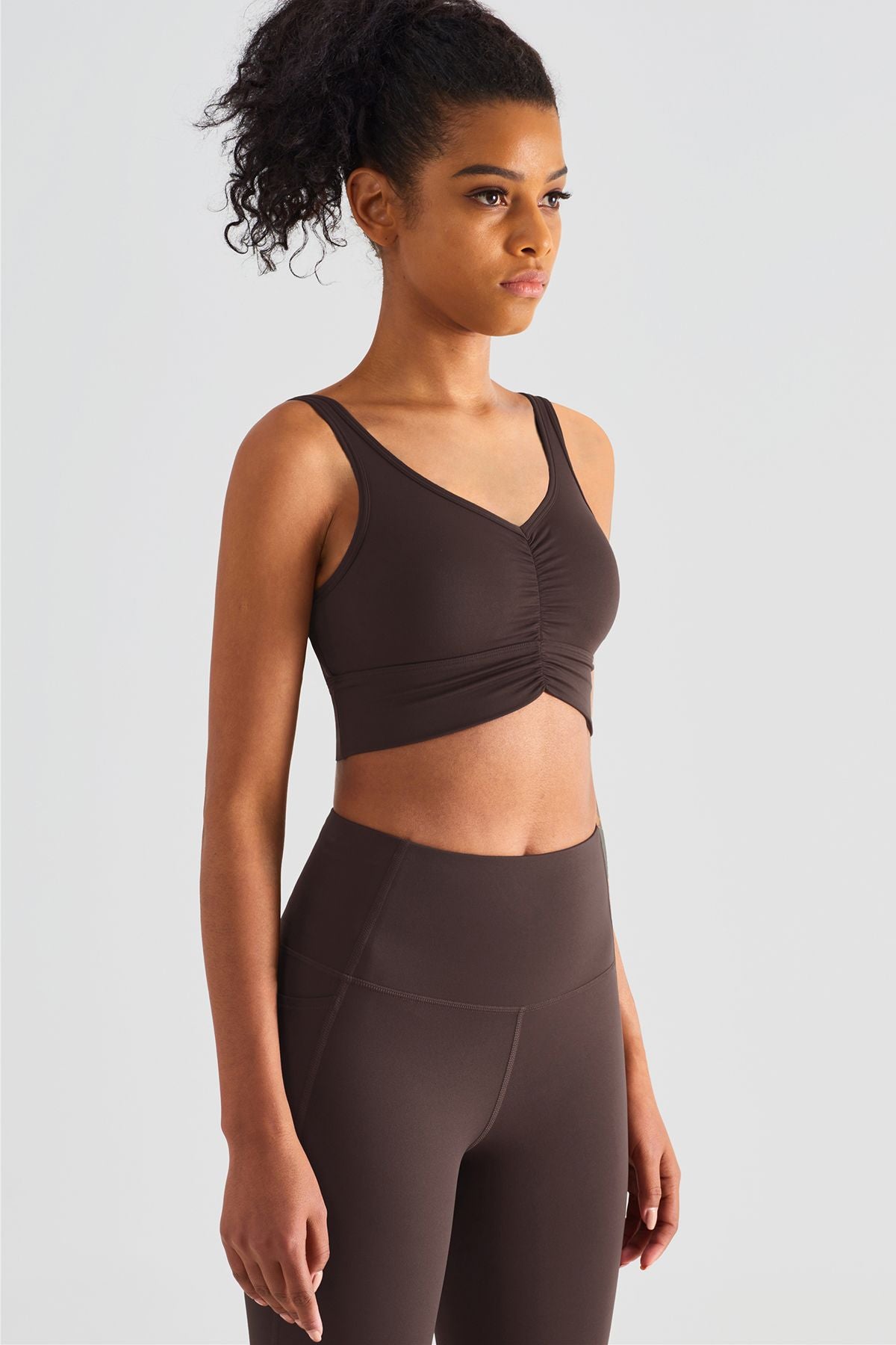 Sleek Ruched Longline Sports Bra