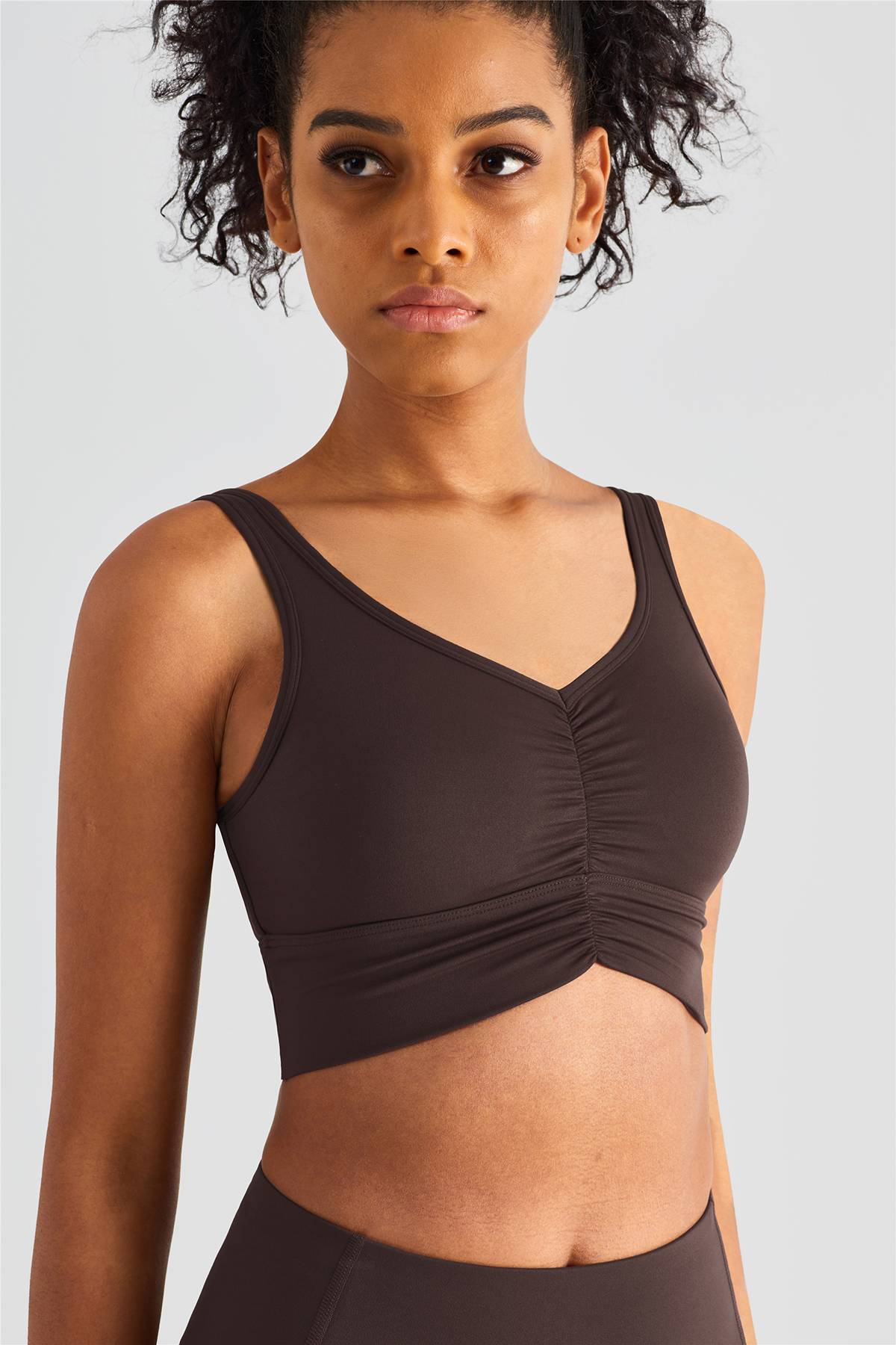 Sleek Ruched Longline Sports Bra