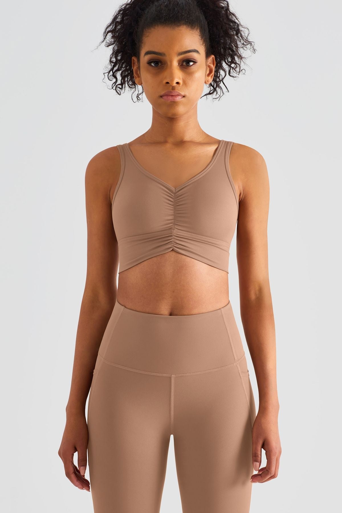 Sleek Ruched Longline Sports Bra