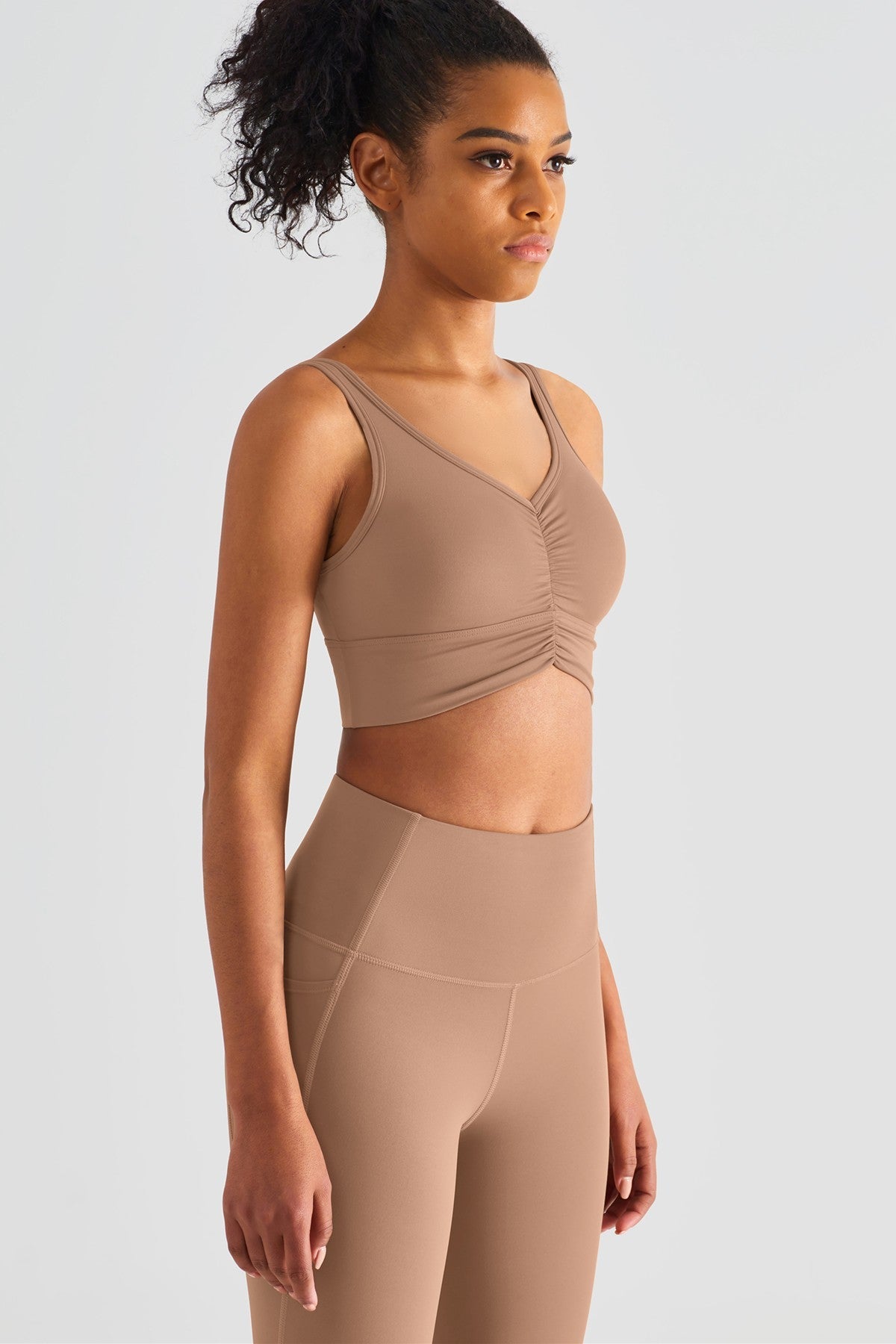 Sleek Ruched Longline Sports Bra