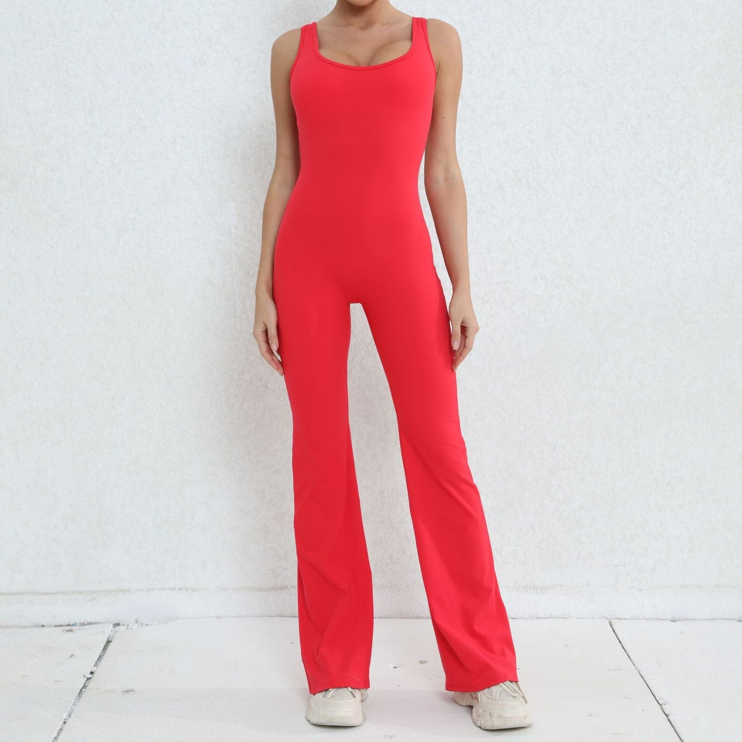 Scrunch Back Flared Jumpsuit