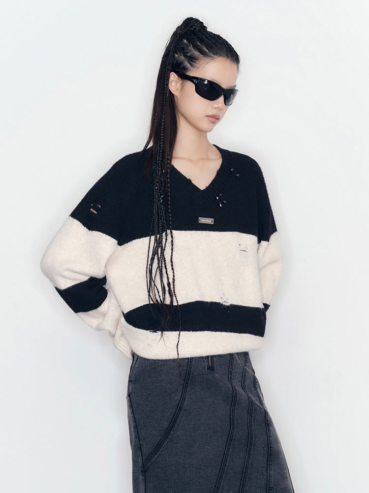 루즈 보더 벨트 Effortless Knit 