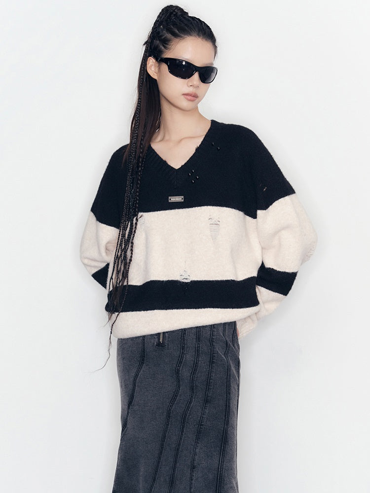루즈 보더 벨트 Effortless Knit 