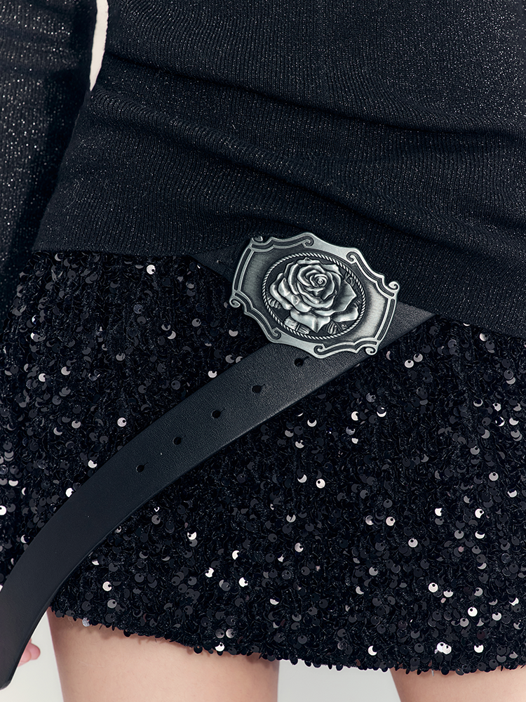 Rose Metal Vintage Simple Belt