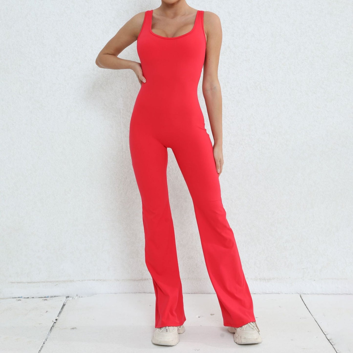 Scrunch Back Flared Jumpsuit