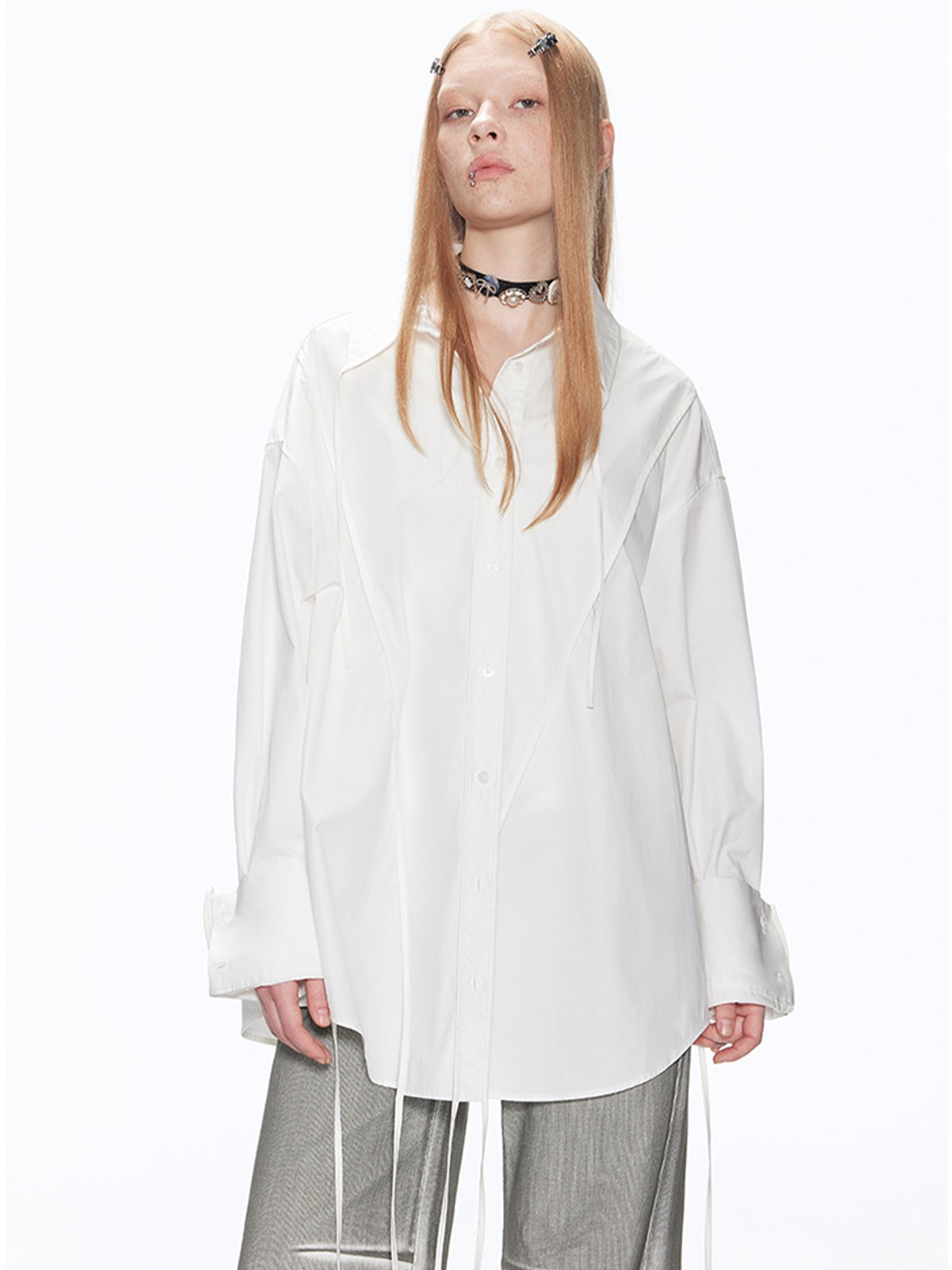 String Oversized Shirt RUN0024