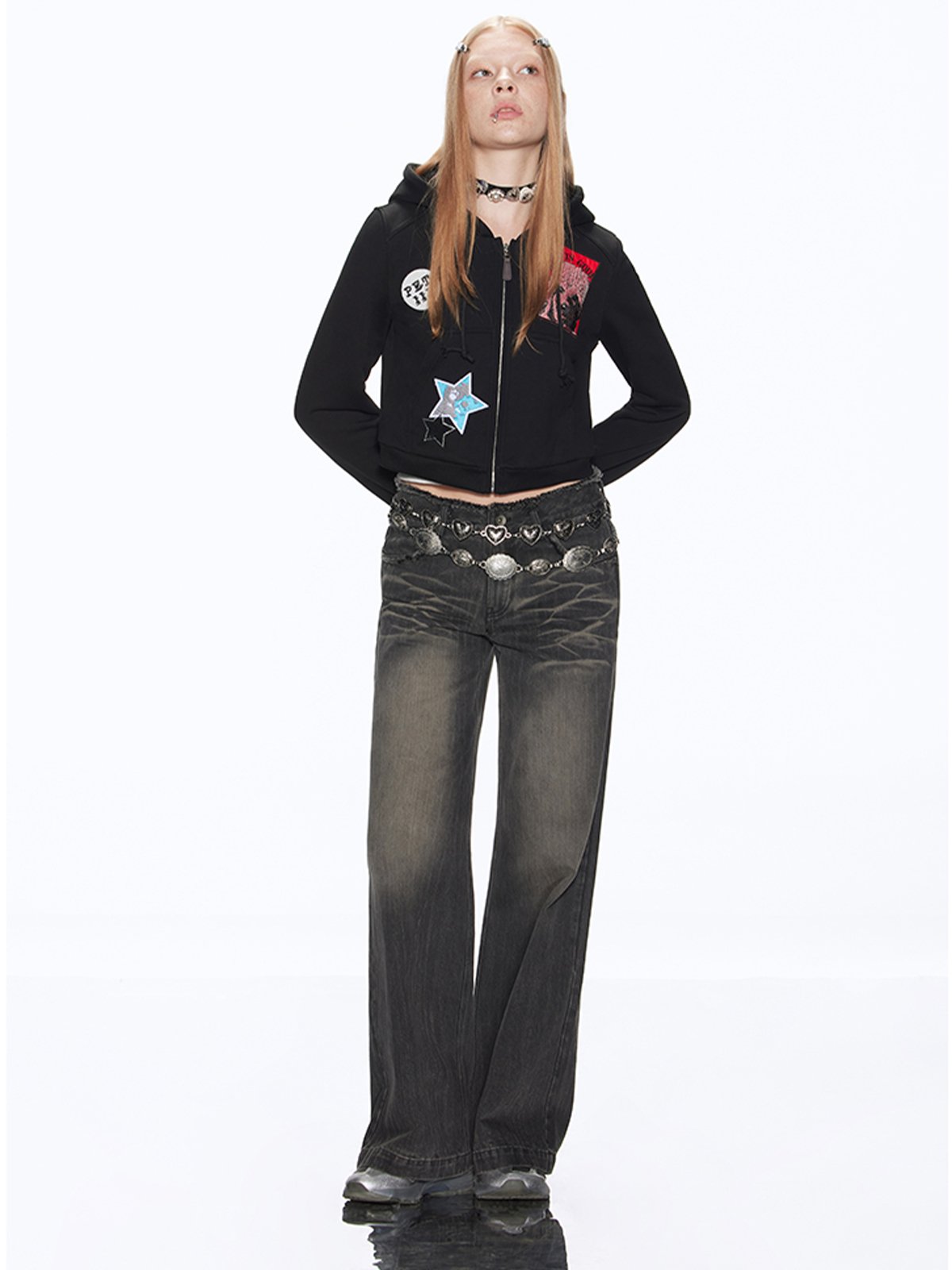 Low-Rise Straight-Leg Jeans RUN0013