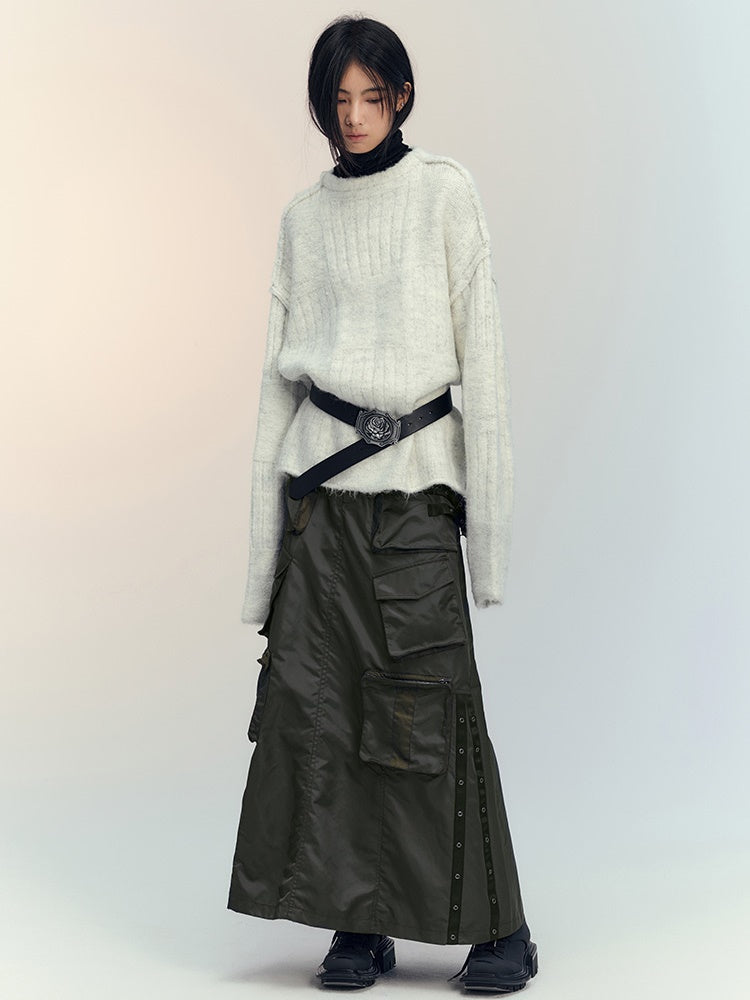 밀리터리 캐주얼 사이드포켓 핸썸 Ma1&amp;플레어스커트 