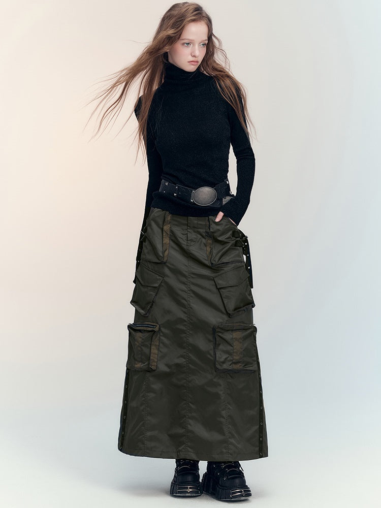 밀리터리 캐주얼 사이드포켓 핸썸 Ma1&amp;플레어스커트 