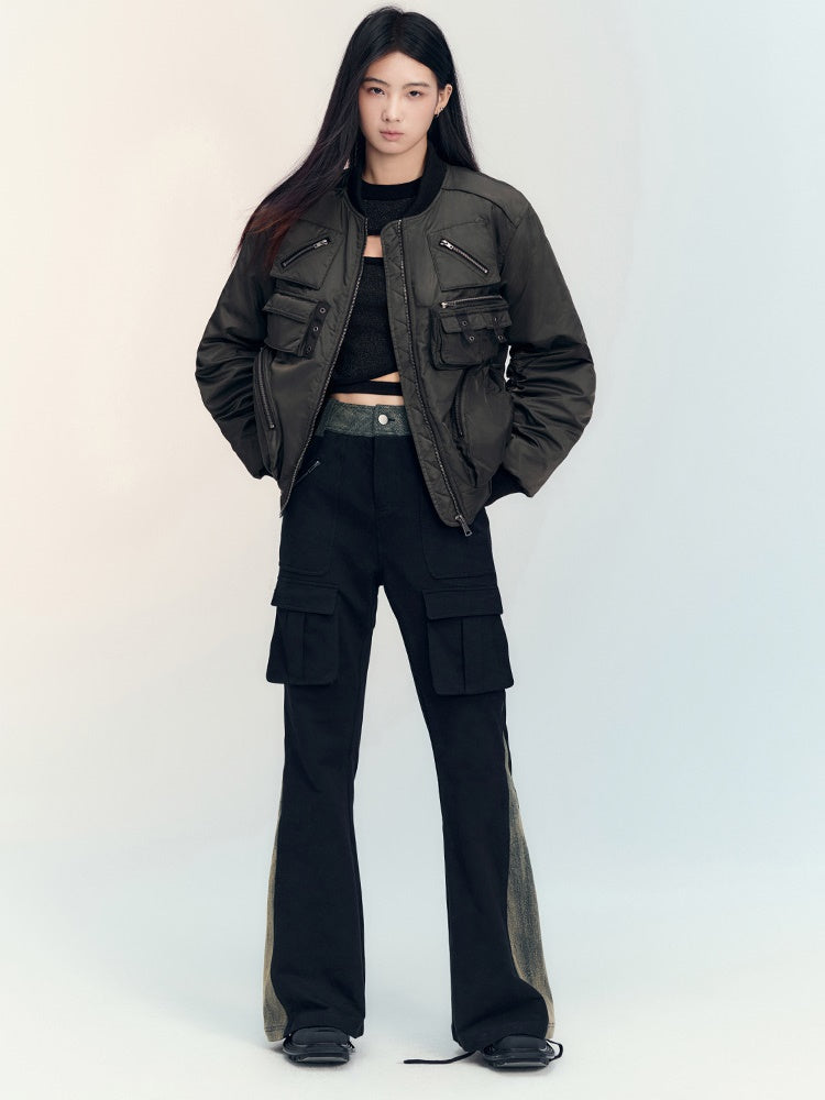 밀리터리 캐주얼 사이드포켓 핸썸 Ma1&amp;플레어스커트 