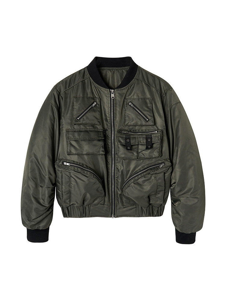 밀리터리 캐주얼 사이드포켓 핸썸 Ma1&amp;플레어스커트 