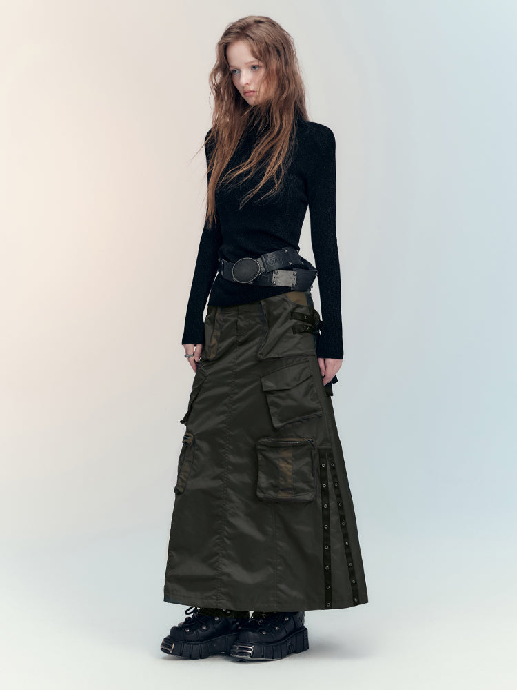 밀리터리 캐주얼 사이드포켓 핸썸 Ma1&amp;플레어스커트 