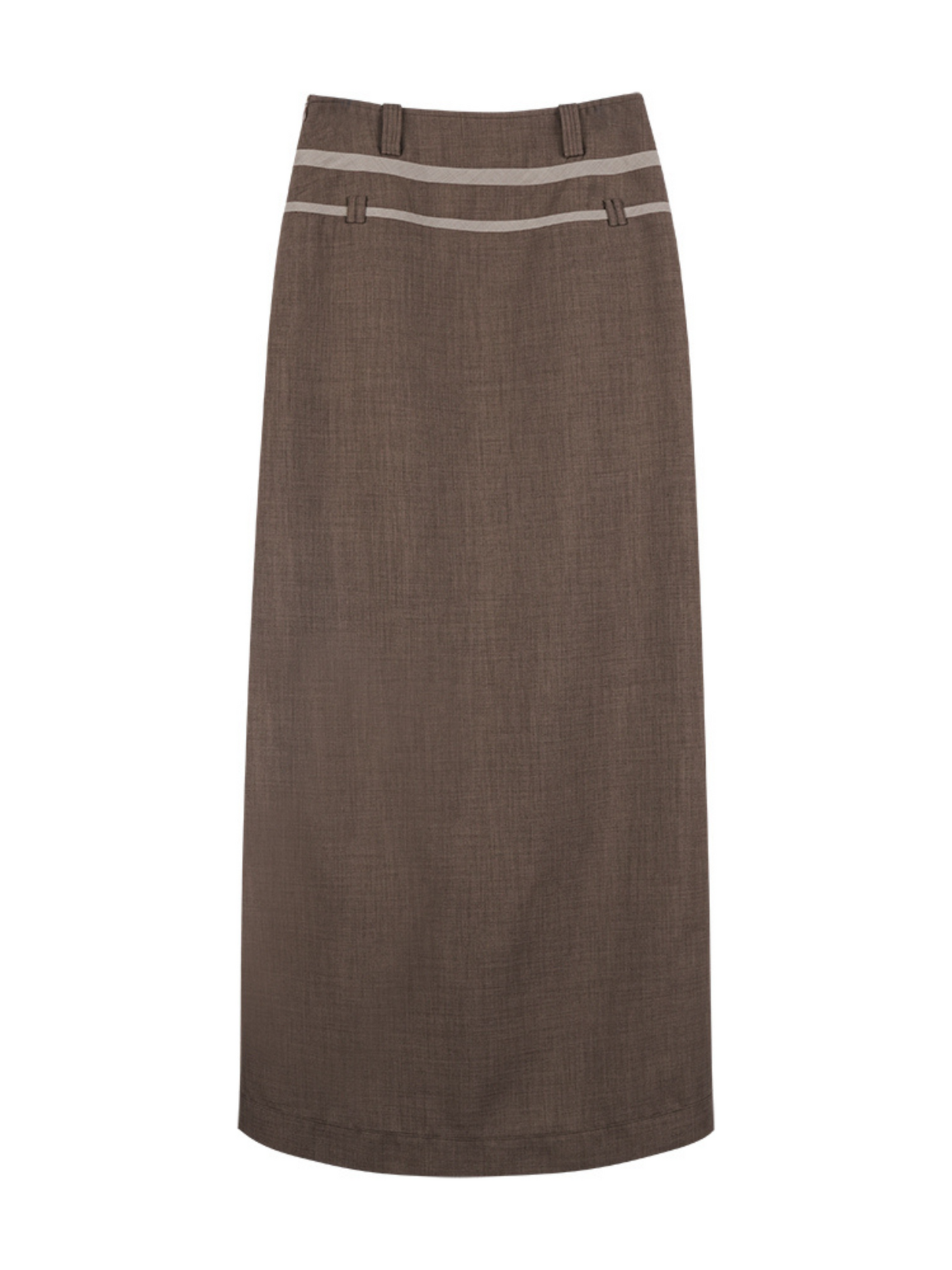 Slim-Fit Maxi Skirt with Belted Back Slit