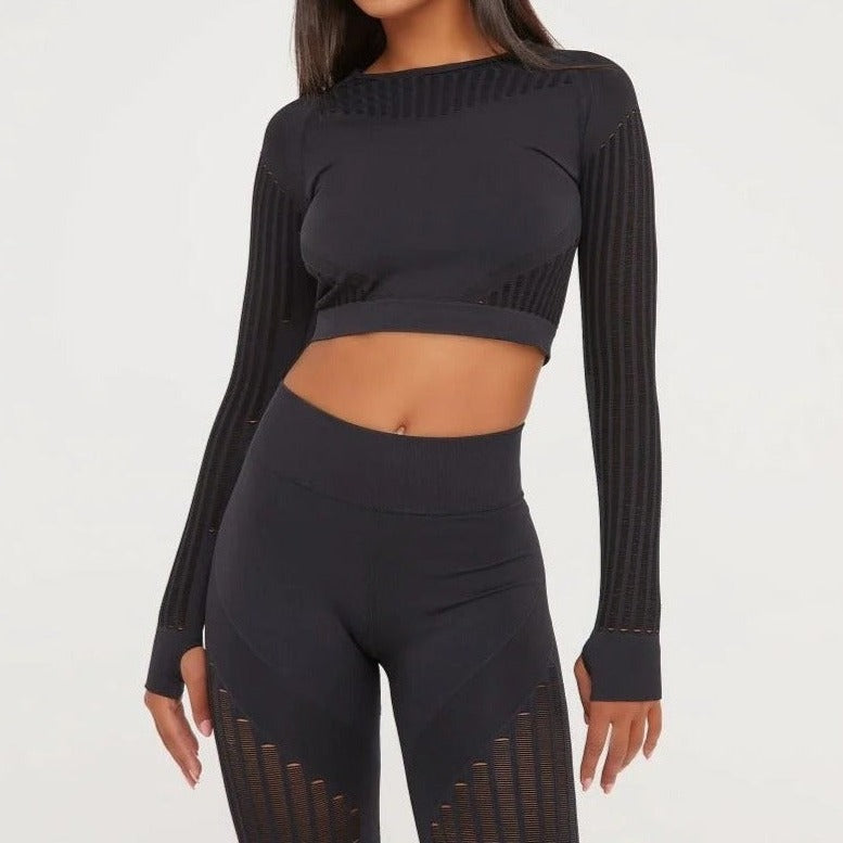 Laser Cut Longsleeve & Leggings Set