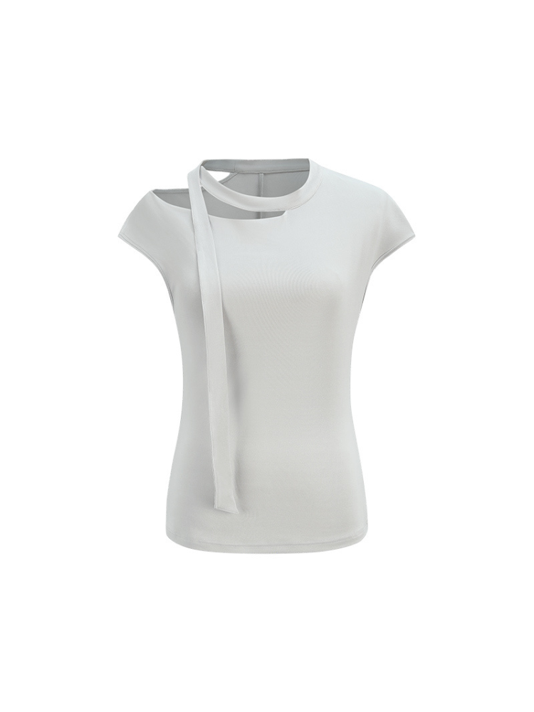 Original Tencel Knit Cutout Tie Shoulder Top