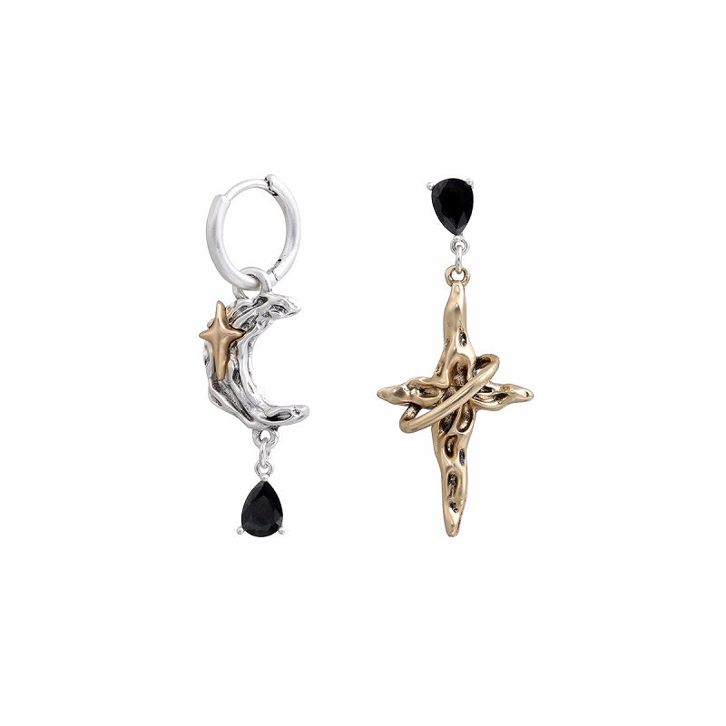 Star Rune Stone Asymmetrical Pierce