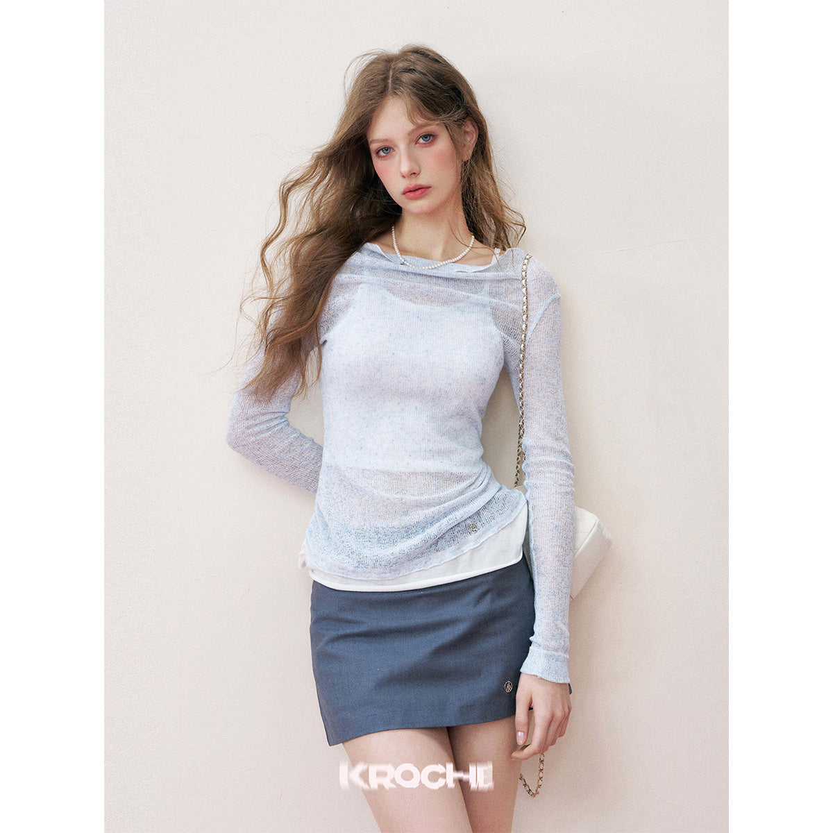 Kroche Super-Soft Fake-2-Piece Cotton Top