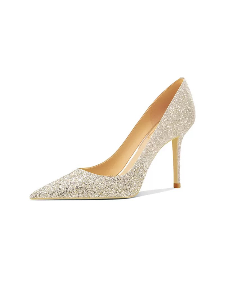 Gold Crystal High Heels