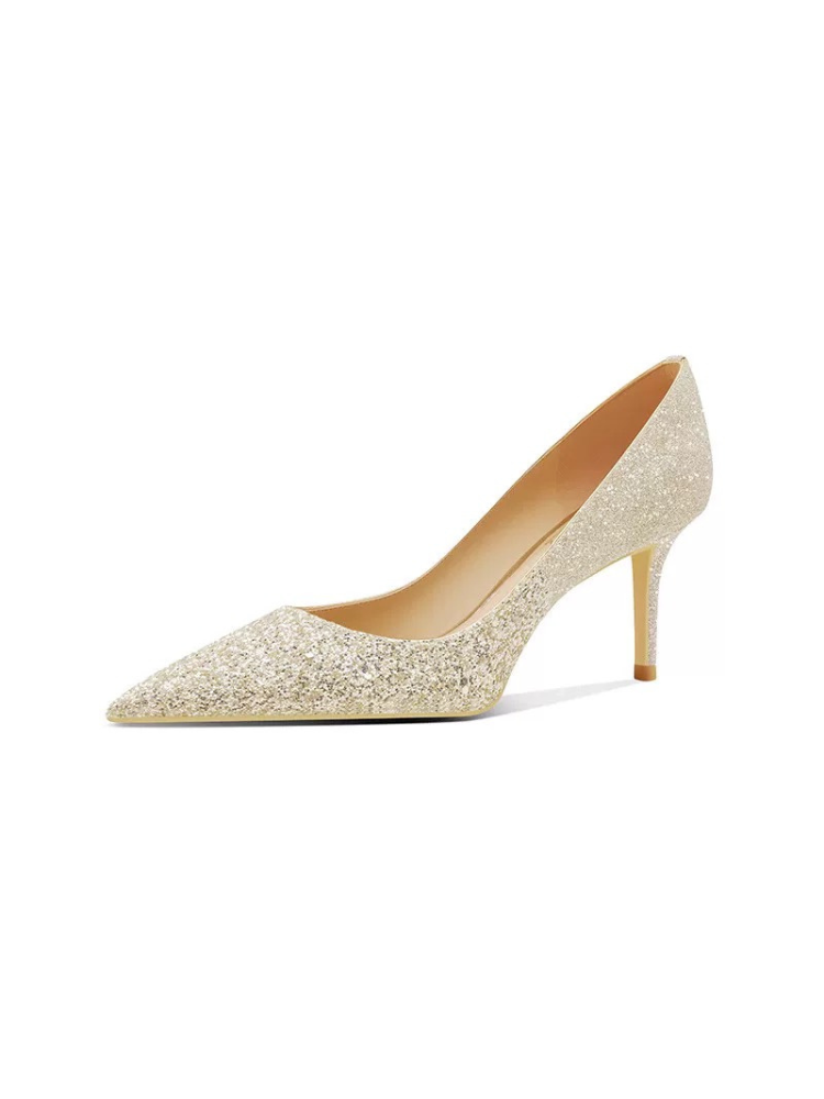 Gold Crystal High Heels