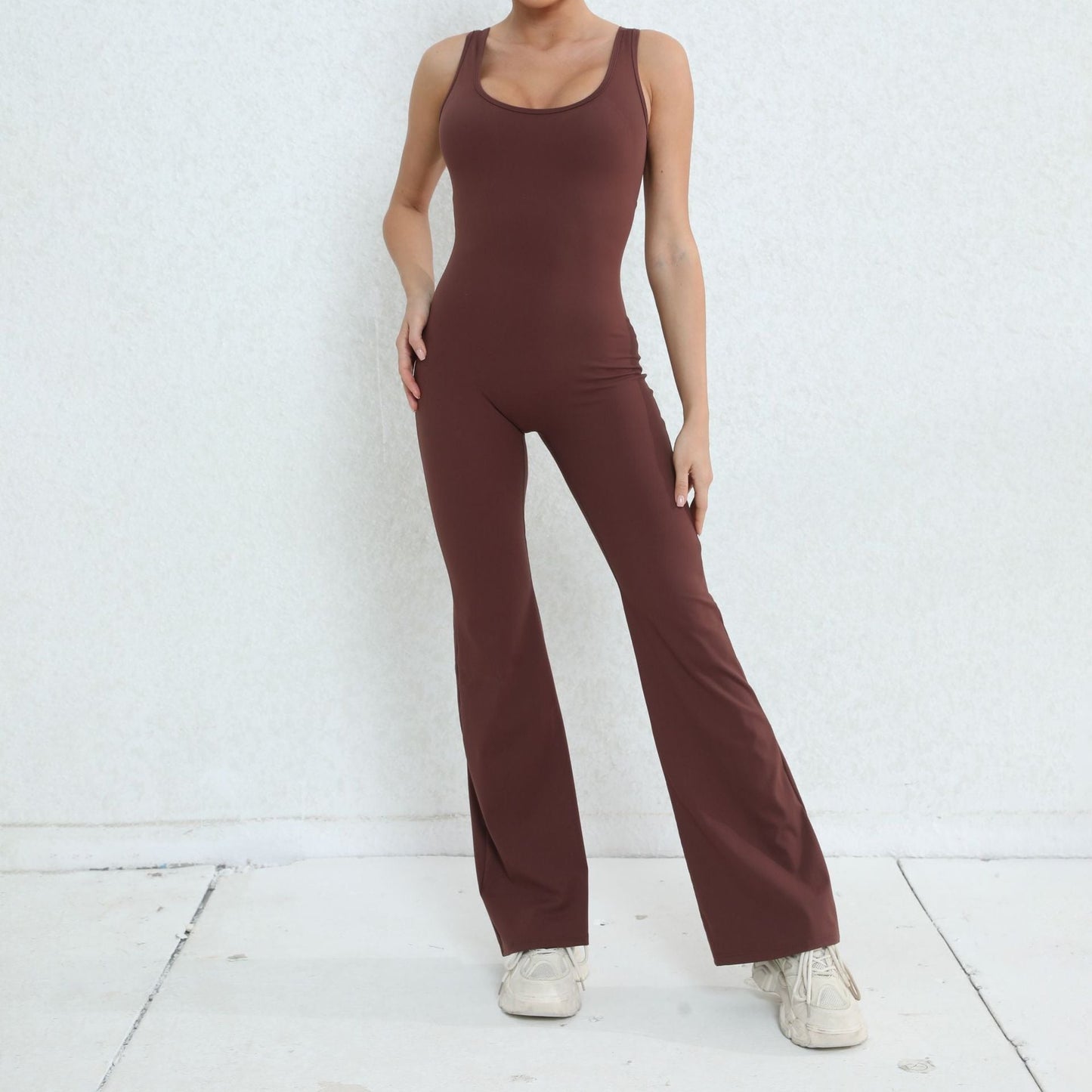 Scrunch Back Flared Jumpsuit