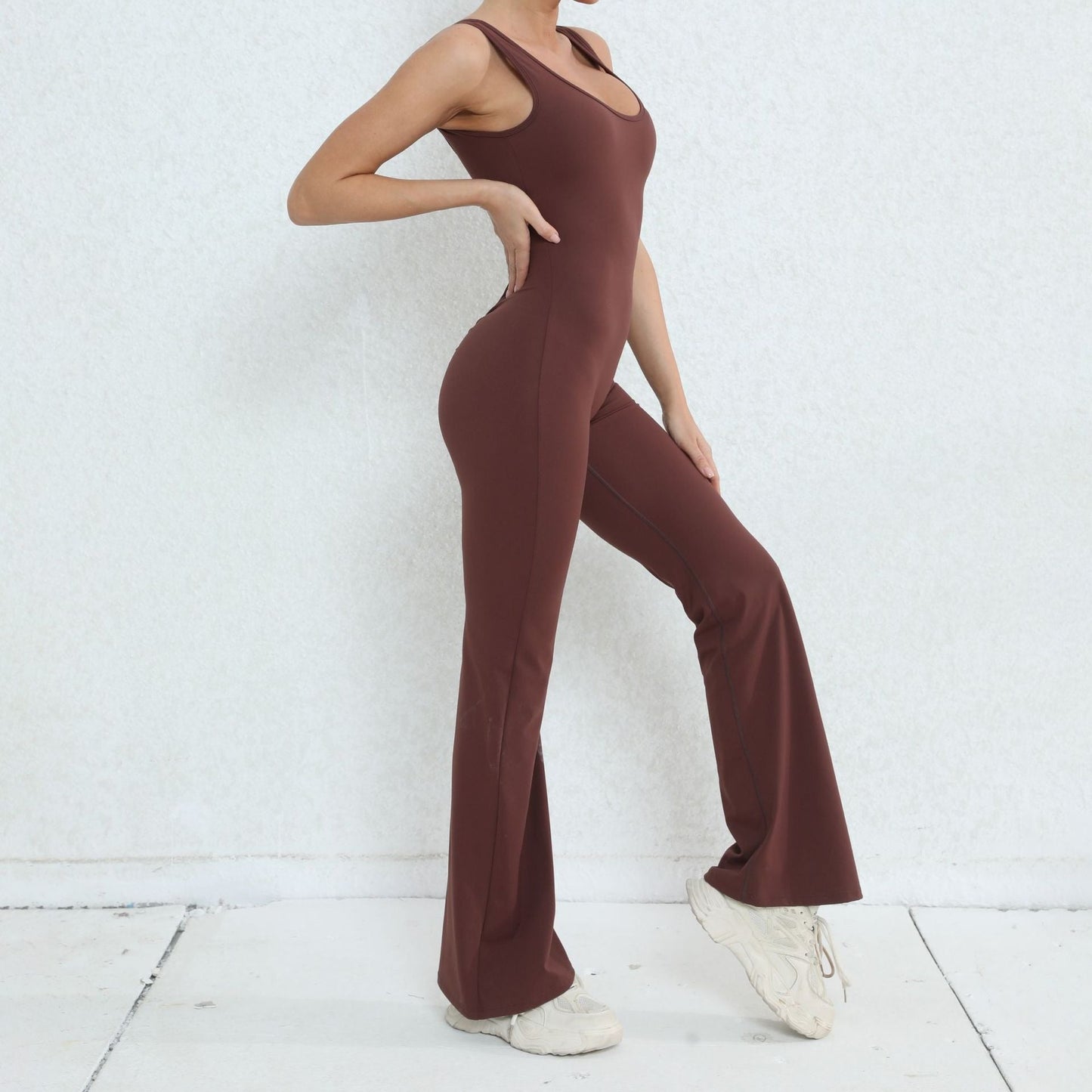 Scrunch Back Flared Jumpsuit