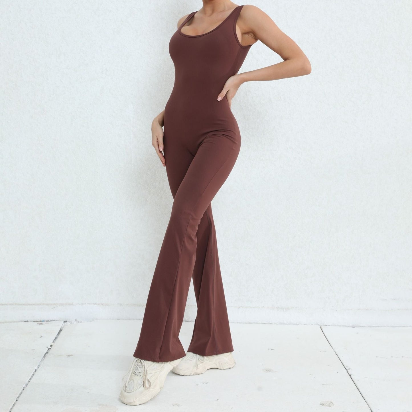 Scrunch Back Flared Jumpsuit