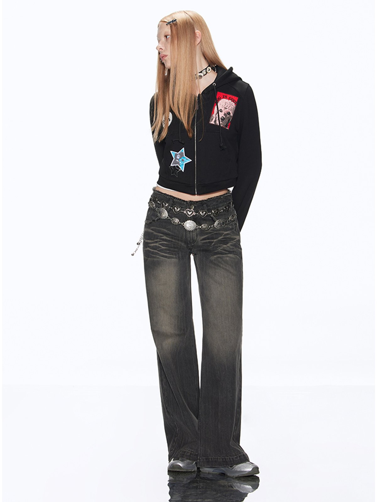 Low-Rise Straight-Leg Jeans RUN0013