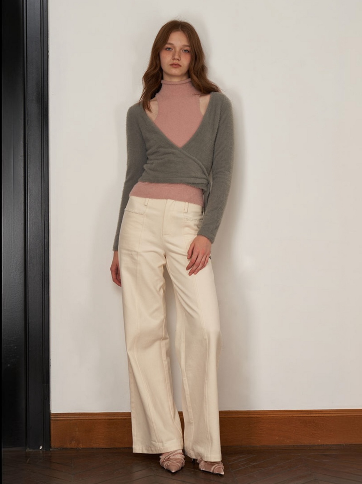 Vintage Loose-Fit Brushed Twill Straight-Leg Pants