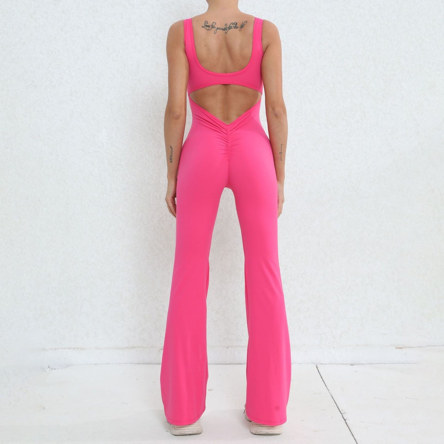 Scrunch Back Flared Jumpsuit