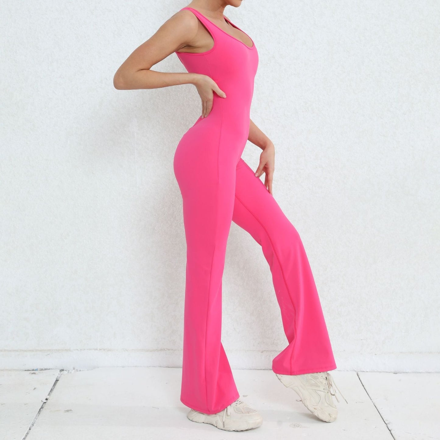 Scrunch Back Flared Jumpsuit