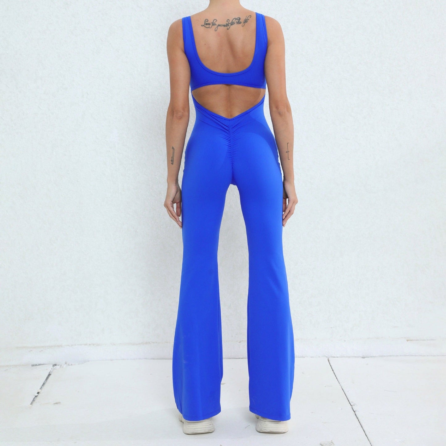 Scrunch Back Flared Jumpsuit