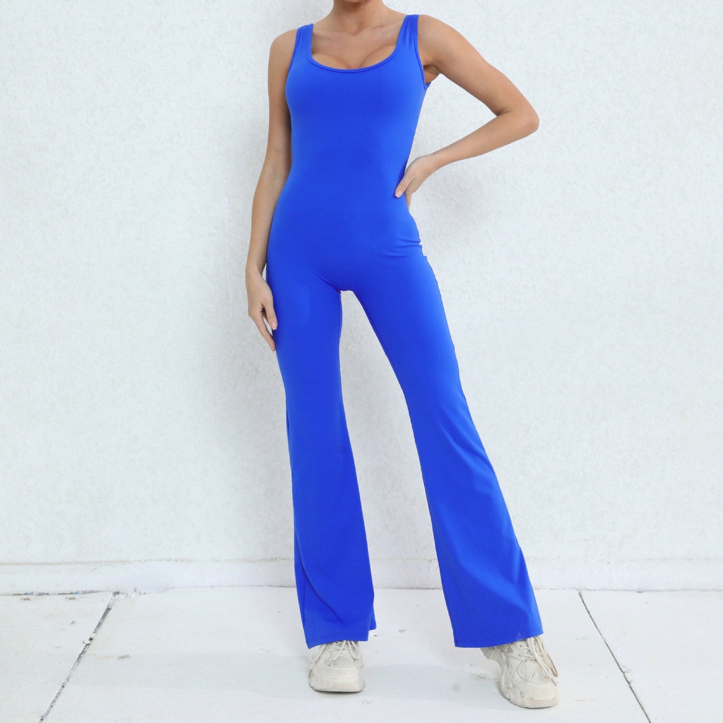 Scrunch Back Flared Jumpsuit