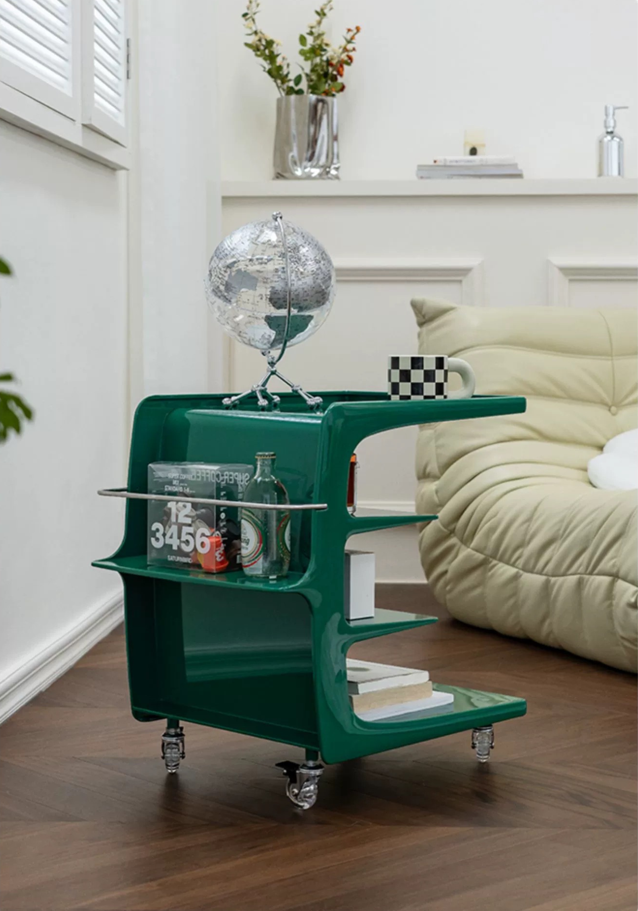 Acrylic Trolley Side Table