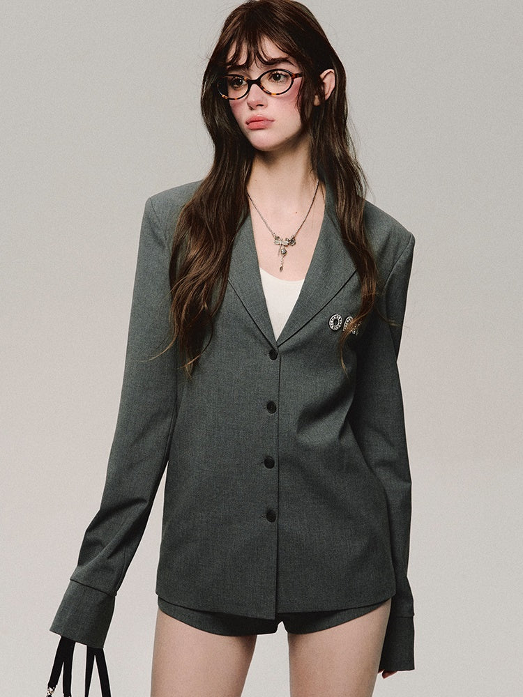 Set-Up Suit Chic Bijou High-End Jacket＆Short-Pants