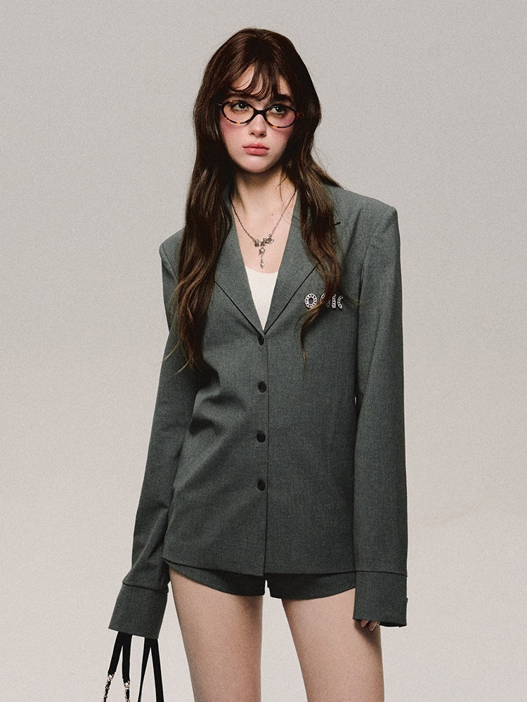 Set-Up Suit Chic Bijou High-End Jacket＆Short-Pants