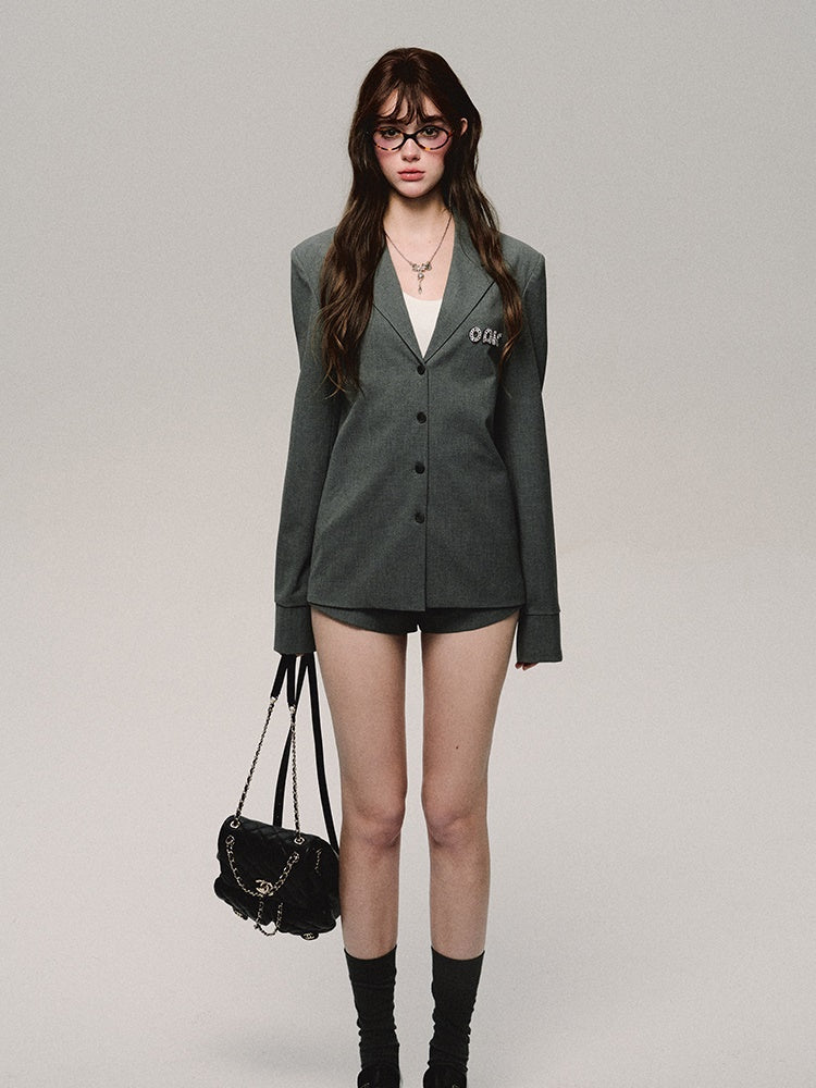 Set-Up Suit Chic Bijou High-End Jacket＆Short-Pants