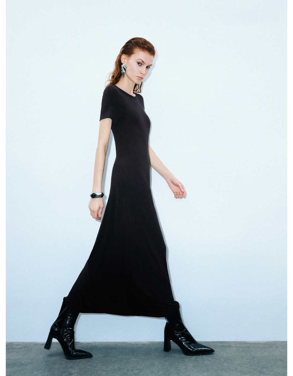 Crew Neck Straight Dress