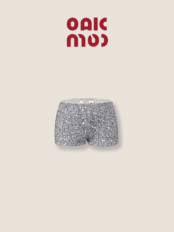 Sequins Gritter Nichi Slim-Fit Short-Pants