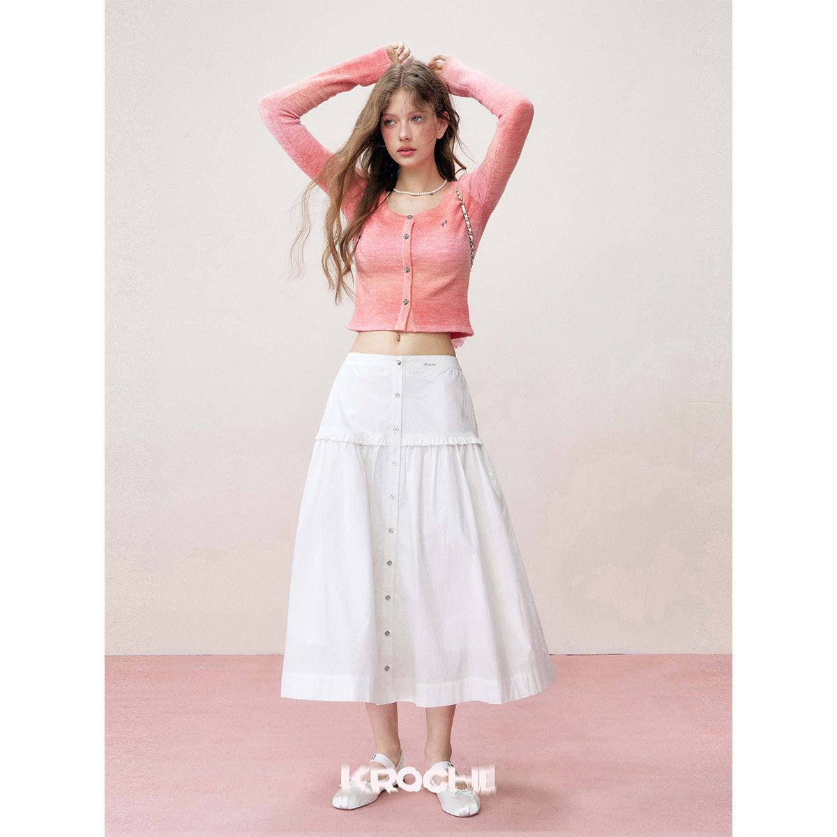 Kroche Peachy Gradient Woolen Cardigan