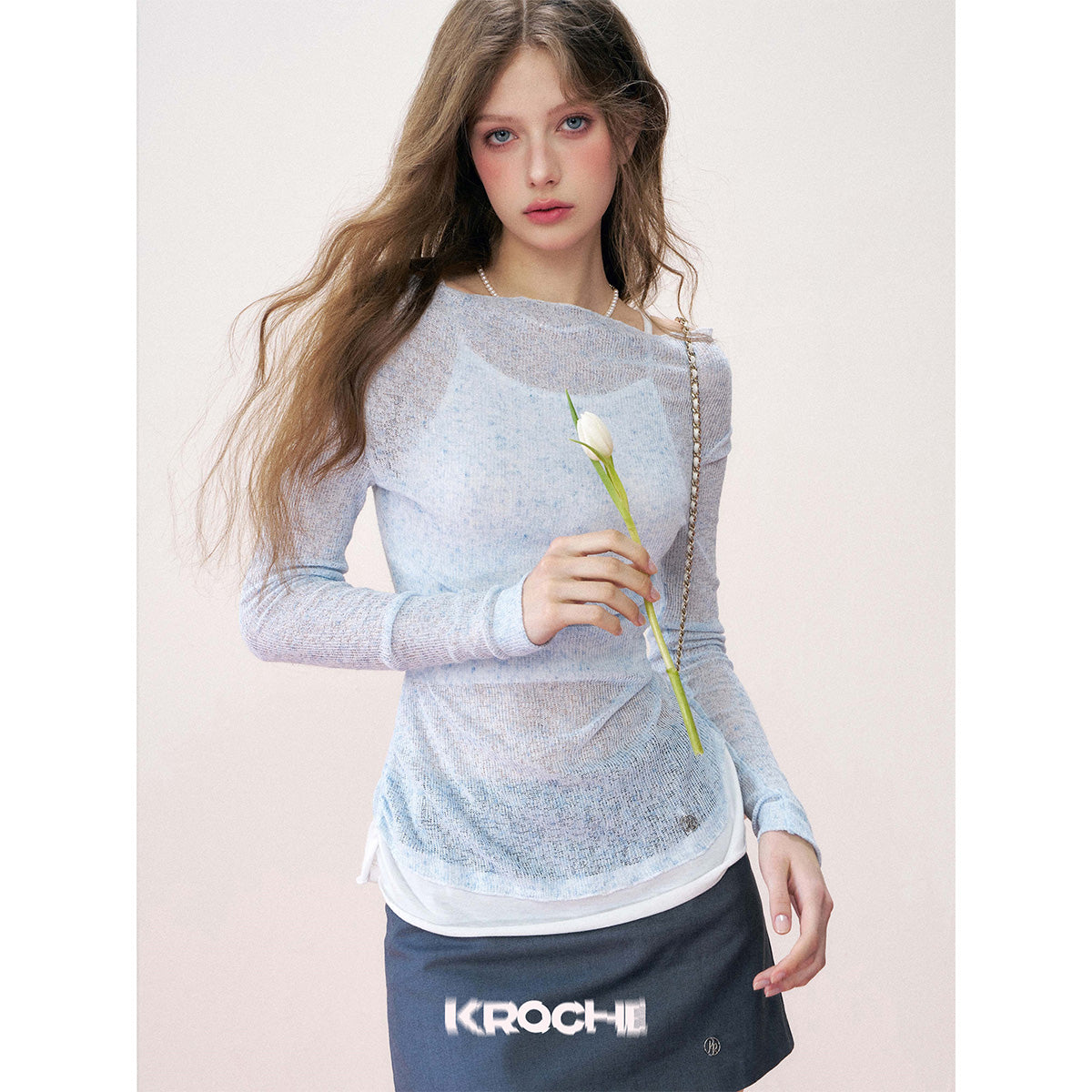 Kroche Super-Soft Fake-2-Piece Cotton Top